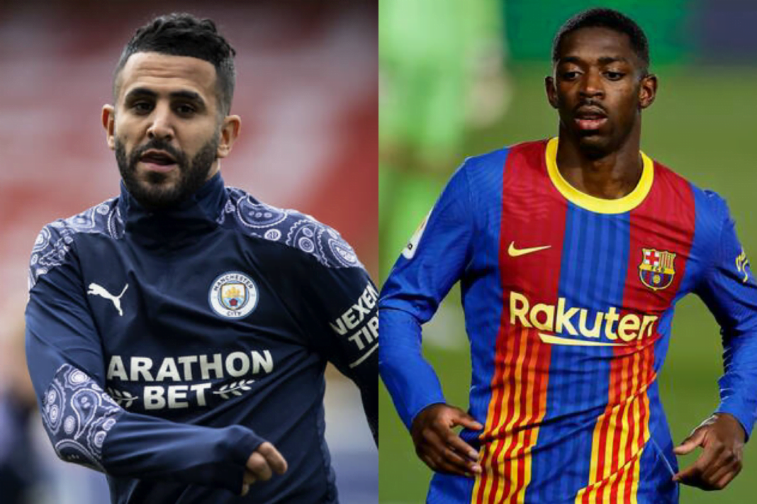 Divers : Dembélé fan de Ryad Mahrez Dembélé et Mahrez, stars du football, lors d'un match.