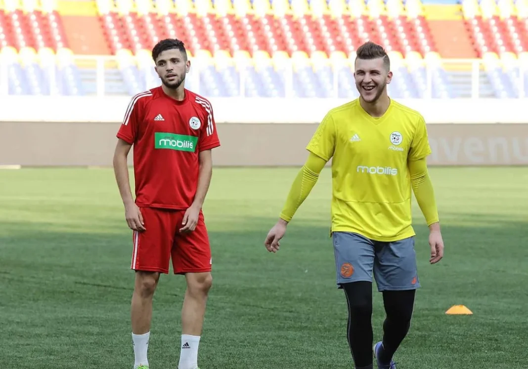 Elim U23 Algérie au Stade de Martyrs Joueurs de l'équipe U23 d'Algérie lors d'un entraînement au Stade de Martyrs.