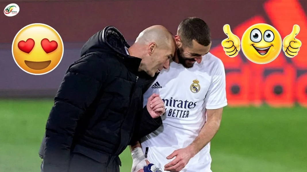 Ballon d’Or 2022 : Zinedine Zidane loue la force mentale de Benzema Zidane félicite Benzema après une victoire importante.