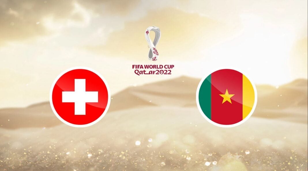 Logo de la Suisse et du Cameroun pour la Coupe du Monde 2022.