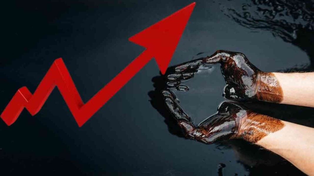 Prix du pétrole : voici les prévisions pour 2023, selon des experts Représentation graphique de la hausse des prix du pétrole en 2022.
