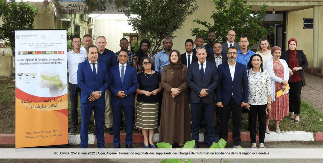 Lutte antiacridienne : l’Algérie accède à la présidence de la CLCPRO Groupe de participants lors d'une formation régionale en Algérie.