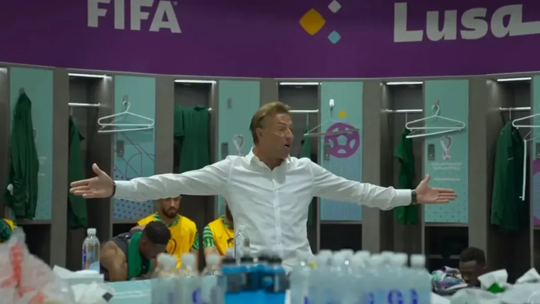 Arabie saoudite – Argentine : Découvrez le discours incroyable d’Hervé Renard à la mi-temps – Vidéo Hervé Renard donne un discours passionné à la mi-temps du match de football.