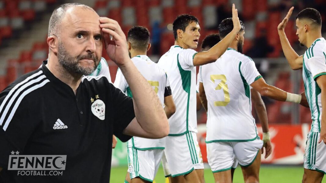 Équipe d’Algérie : Découvrez de graves révélations d’un joueur algérien sur Belmadi L'entraîneur algérien lors d'un match de football avec ses joueurs.