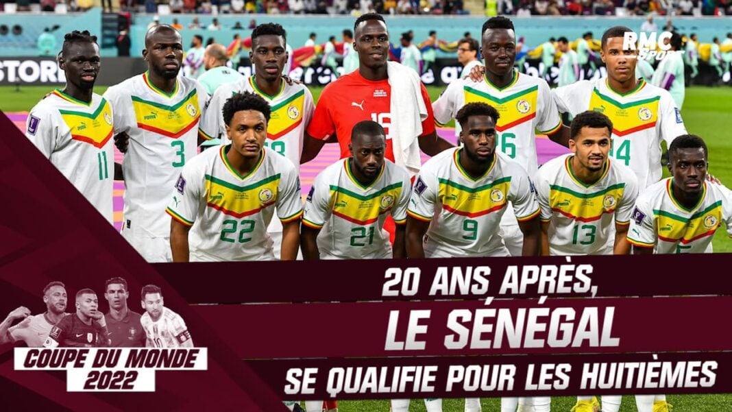 Équipe du Sénégal lors de la qualification pour les huitièmes de finale.