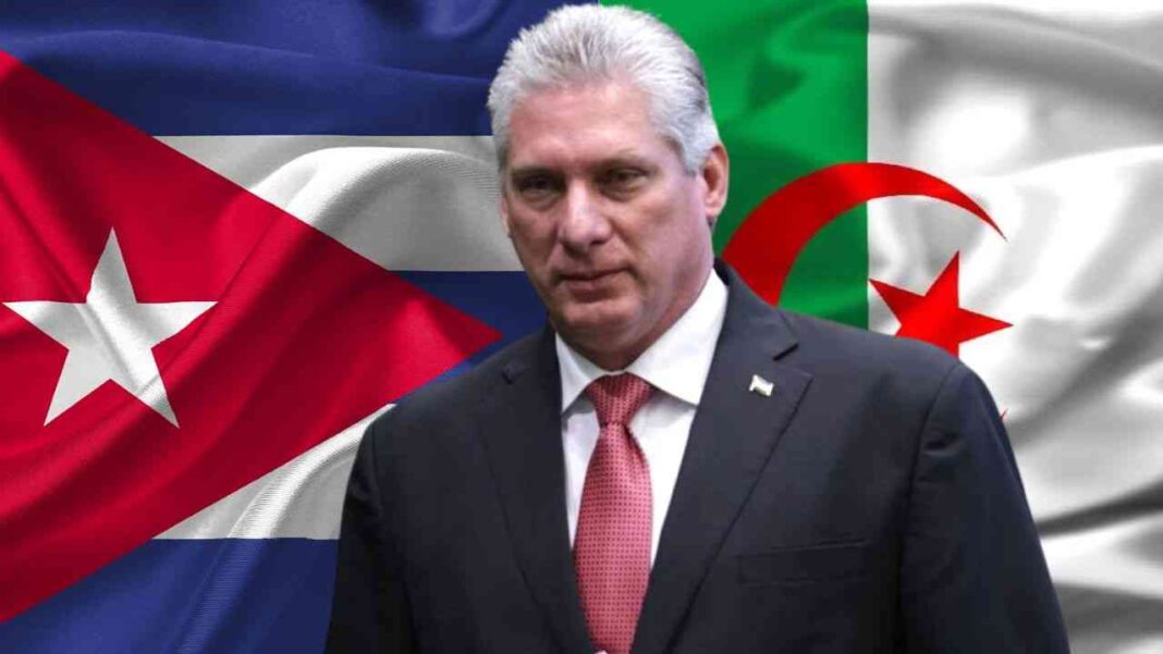 Le président cubain lors d'une visite officielle en Algérie.