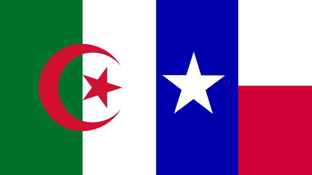 Algérie : L’Oran attire des investisseurs du Texas Drapeau algérien et drapeau du Texas côte à côte.