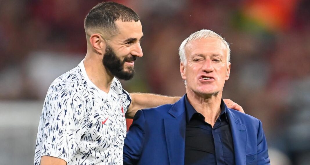 Confidentiel : Benzema voulait revenir, et Deschamps a refusé Karim Benzema et Didier Deschamps lors d'un événement sportif.