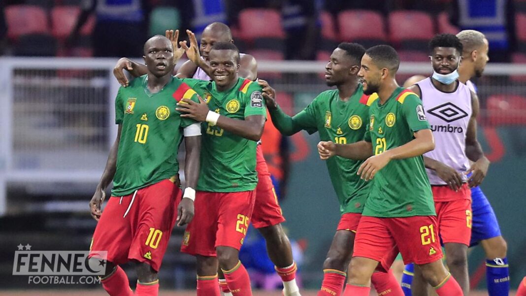 coupe du monde : une star égyptienne rend hommage à l’Algérie, après l’élimination du Cameroun Joueurs camerounais en célébration après un match de football.