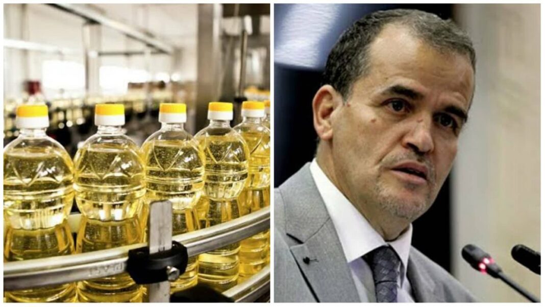 Développement : « l’Algérie exportera en 2023 » l’huile de table, confirme Ahmed Zeghdar Bouteilles d'huile de table en cours de production industrielle en Algérie.