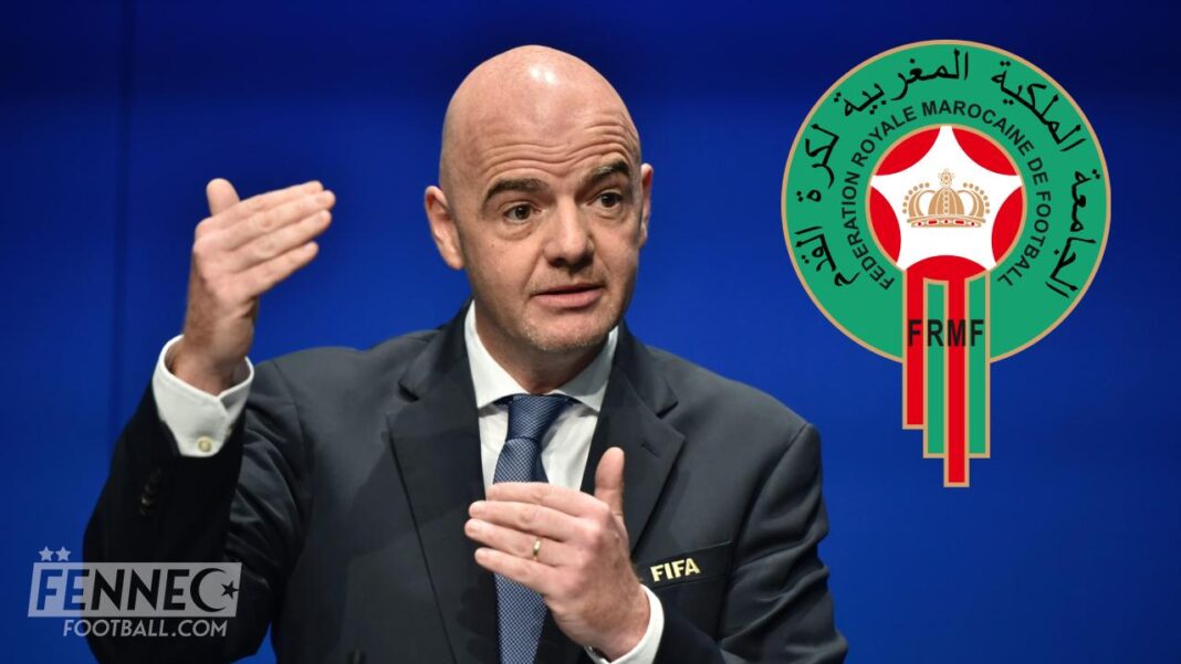 Officiel, Gianni Infantino: le Maroc sera le pays hôte de la Coupe du monde… Gianni Infantino, président de la FIFA, lors d'une conférence officielle.