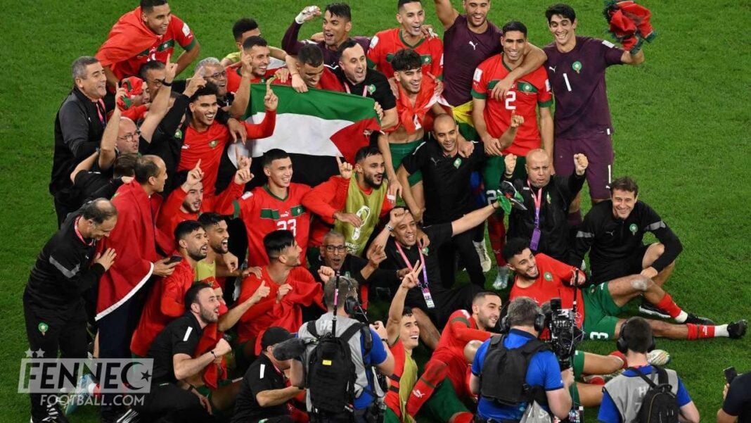CAN 2025 : la grosse magouille du Maroc L'équipe nationale du Maroc célèbre sa victoire en Coupe d'Afrique 2025.