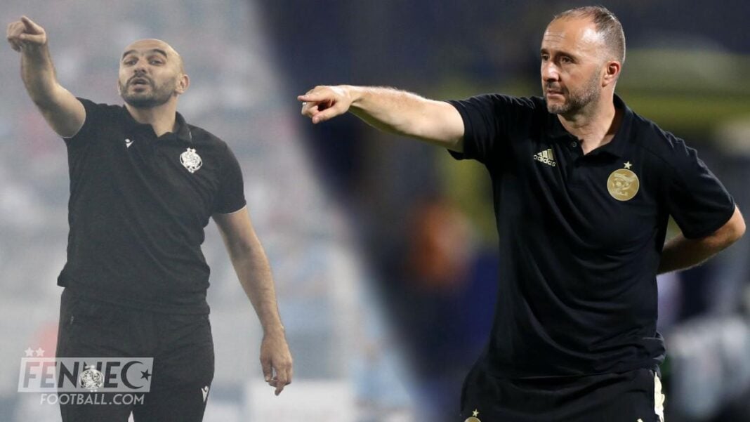 Meilleur entraîneur au monde : Regragui fait désormais l’ombre à Djamel Belmadi Regragui donne des instructions lors d'un match de football.