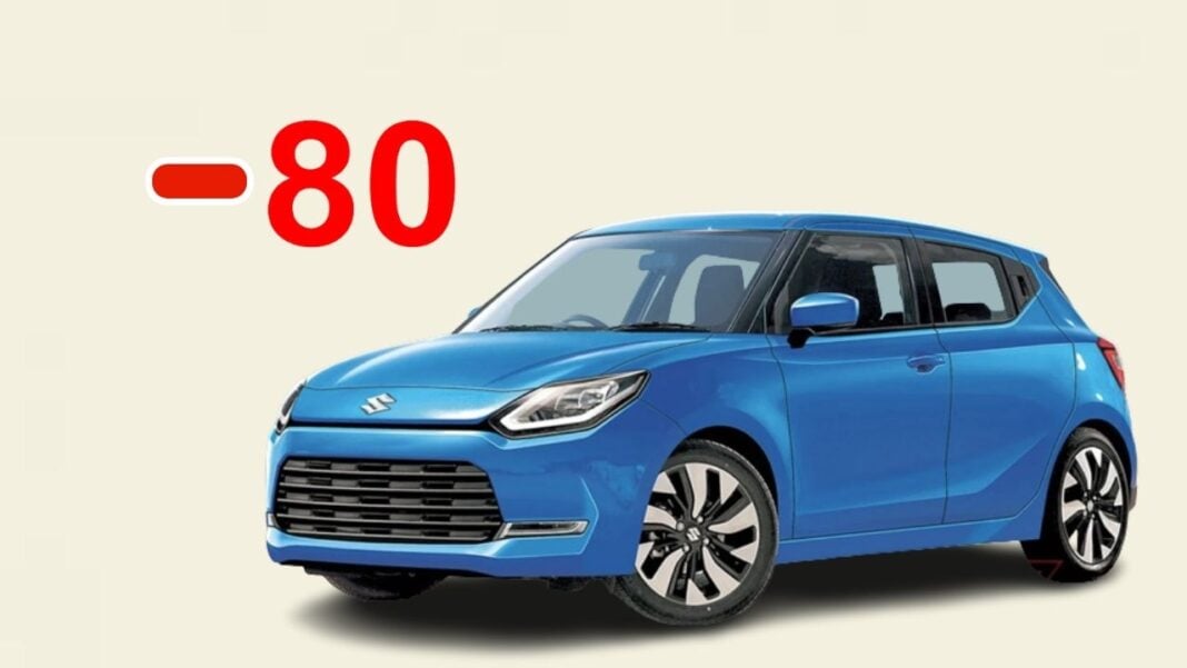 Suzuki Swift 2022 en Algérie, voiture compacte bleue avec réduction de prix.