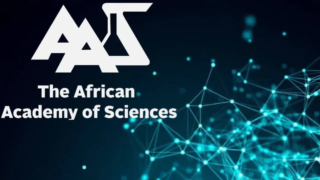 Logo de l'Académie Africaine des Sciences avec réseau numérique.