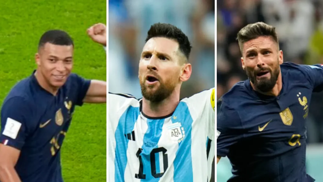 Finale Coupe du Monde: France vs Argentine Footballeurs en action lors de la finale de la Coupe du Monde.