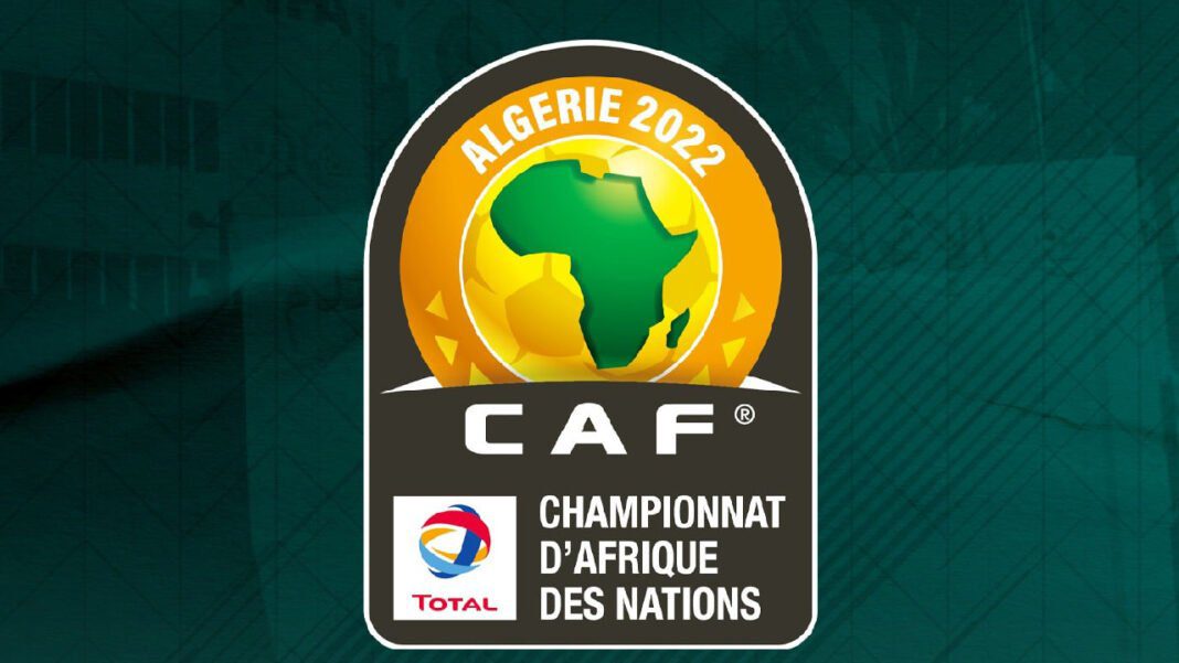 CAN 2023 : la CAF dévoile les dates de la phase finale Logo officiel de la CAN 2022 en Algérie avec le continent africain.