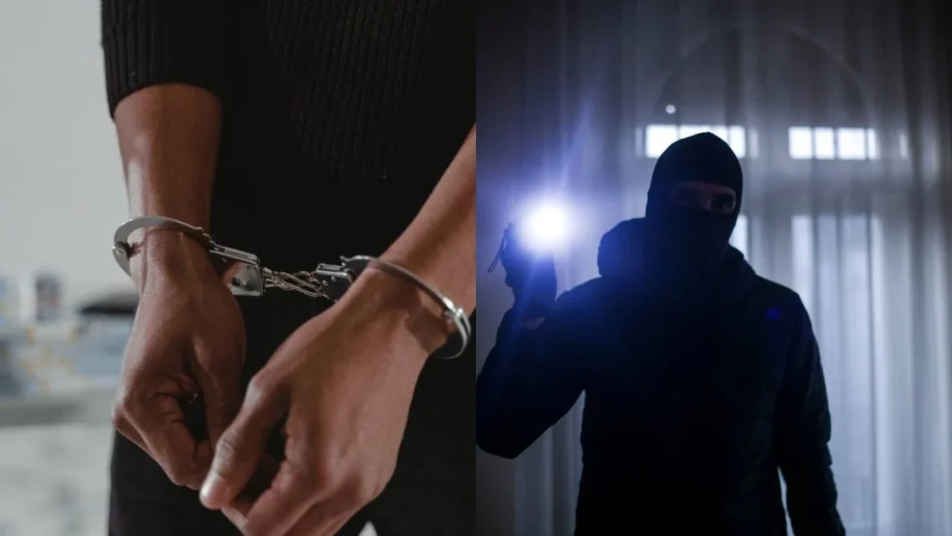 Cambrioleur arrêté à Béjaïa Cambrioleur masqué en train d'être arrêté par la police à Béjaïa.