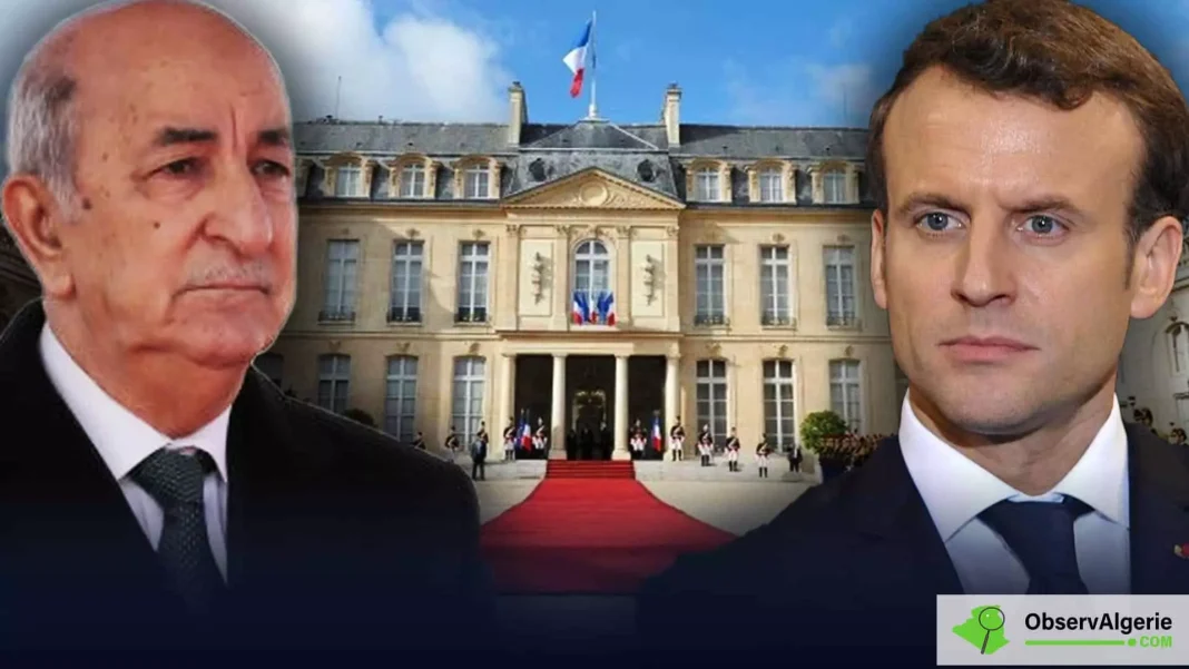 Abdelmadjid Tebboune en visite d’État en France le … Abdelmadjid Tebboune et Emmanuel Macron devant le palais présidentiel.