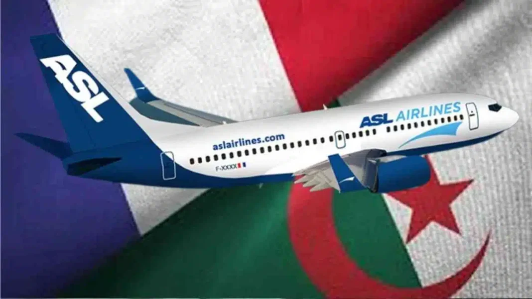 ASL Airlines : Trois nouvelles lignes vers l’Algérie au départ de Lille Avion d'ASL Airlines avec drapeau algérien en arrière-plan.