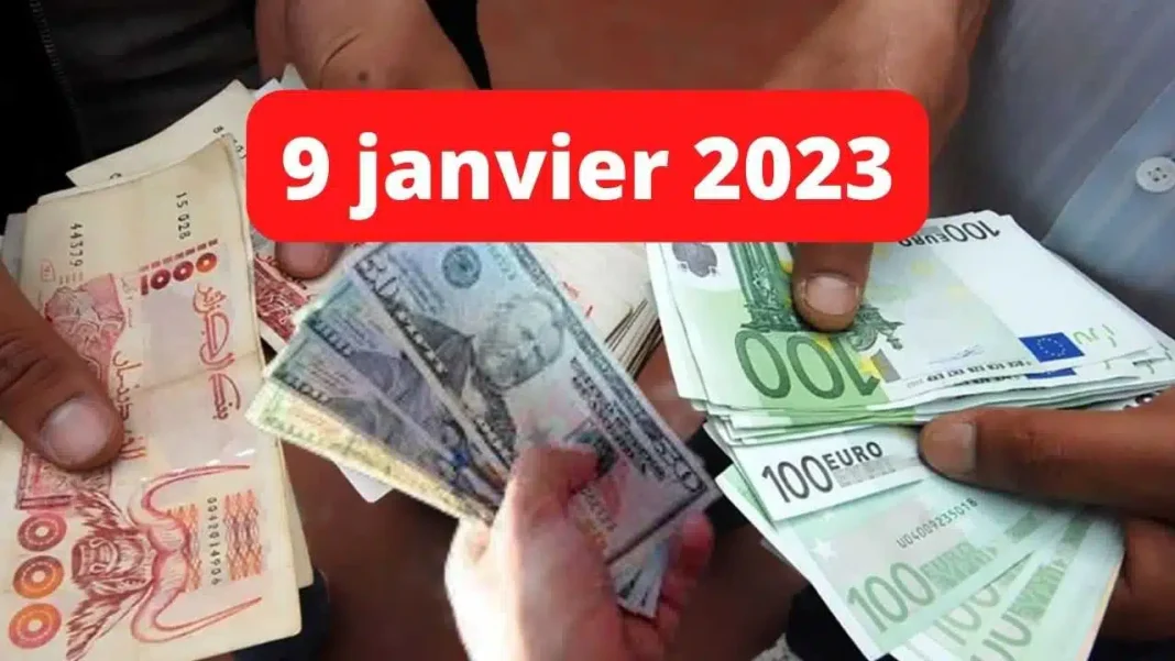 Taux de change en Algérie: Situation dinar devant l’euro ce 9 janvier 2023 Échange de devises euro et dinar algérien le 9 janvier 2023.