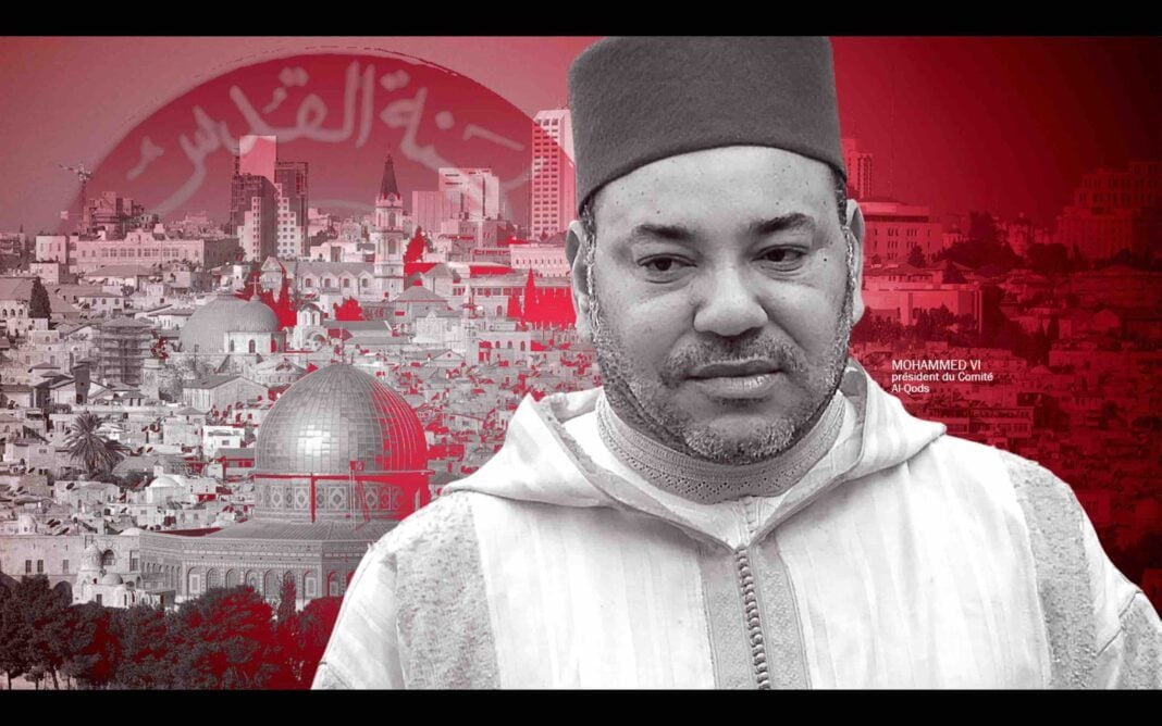 Mohamed VI lors d'une visite officielle Mohamed VI en visite officielle au Maroc, soutien aux peuples palestiniens.