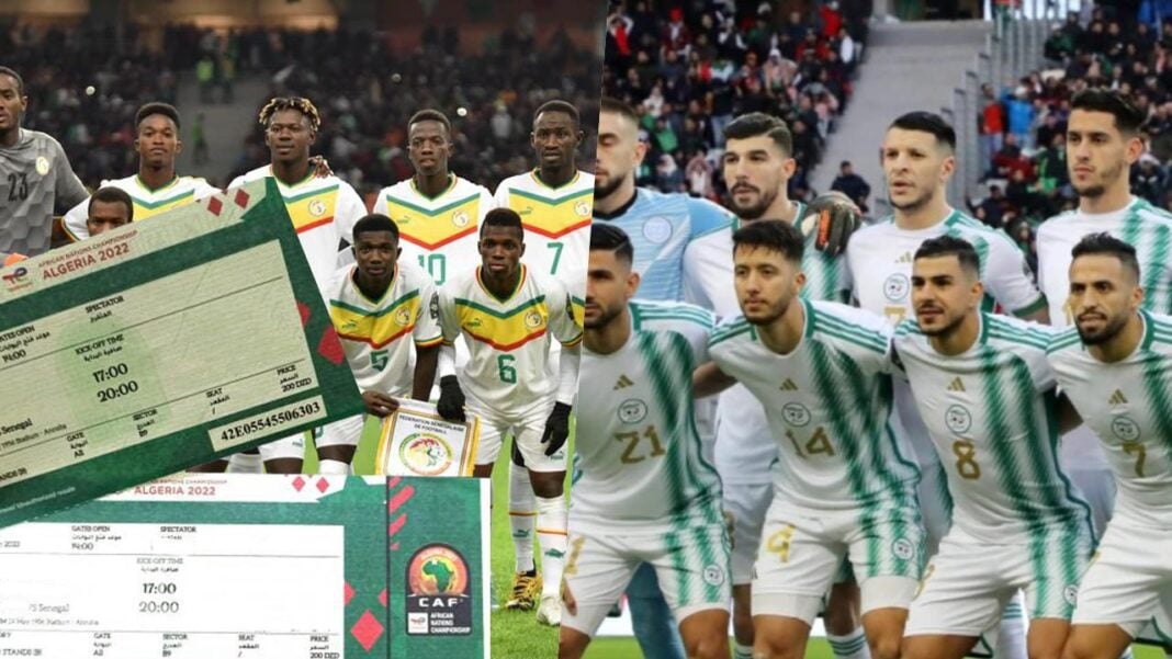 Tickets finale Algérie Sénégal : La FAF au cœur d’un nouveau scandale Équipes nationales d'Algérie et du Sénégal avant le match.