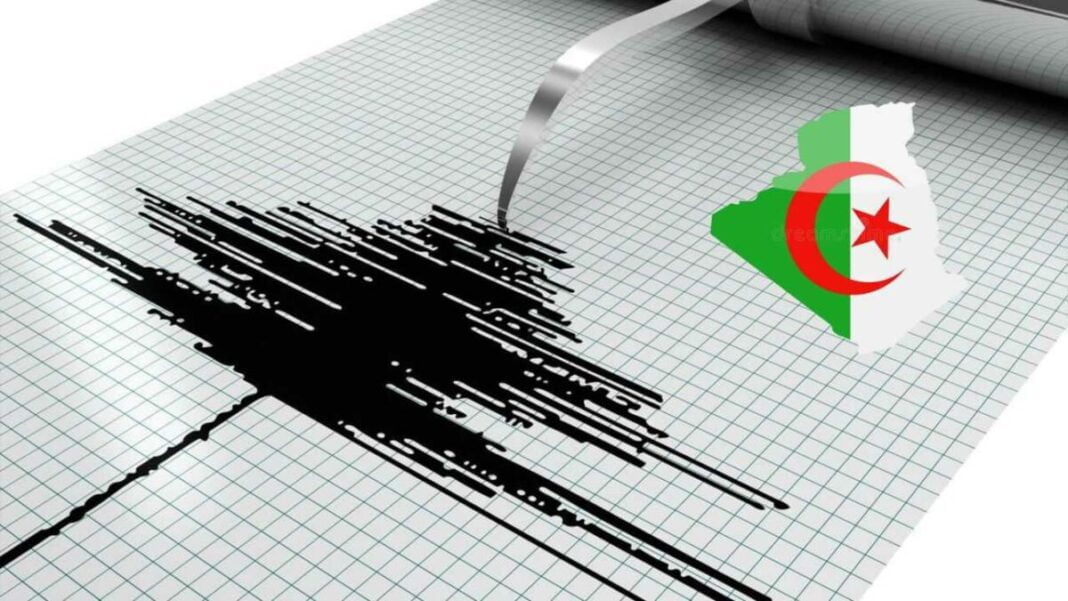 Tremblement de terre dans cette wilaya de l’Algérie Graphique montrant un séisme avec la carte de l'Algérie.