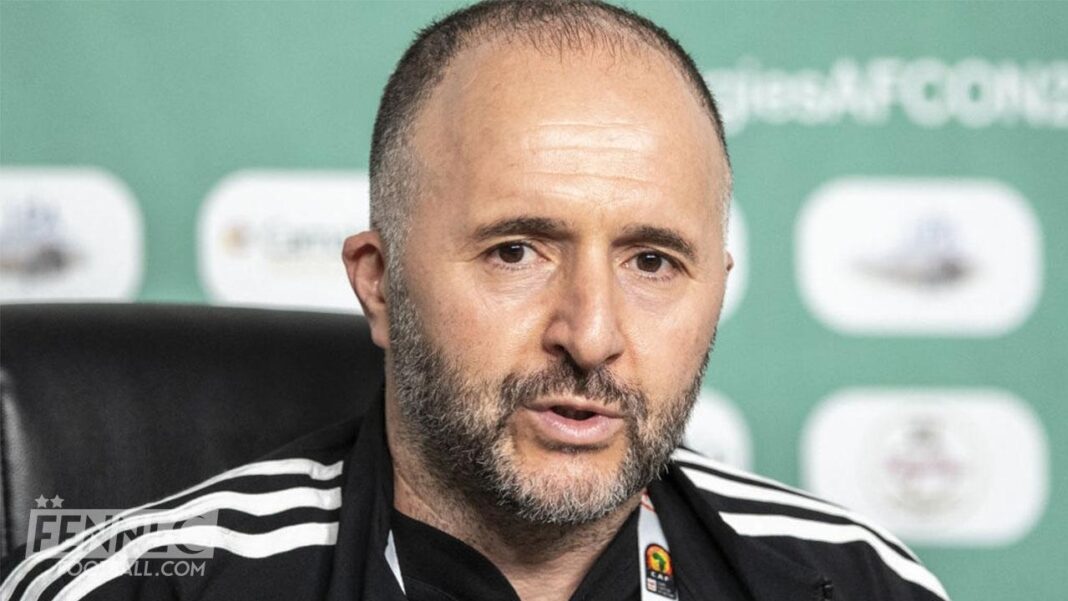 Absence du CHAN : Djamel Belmadi s’excuse, mais ne convainc guère. Djamel Belmadi s'exprimant lors d'une conférence de presse.