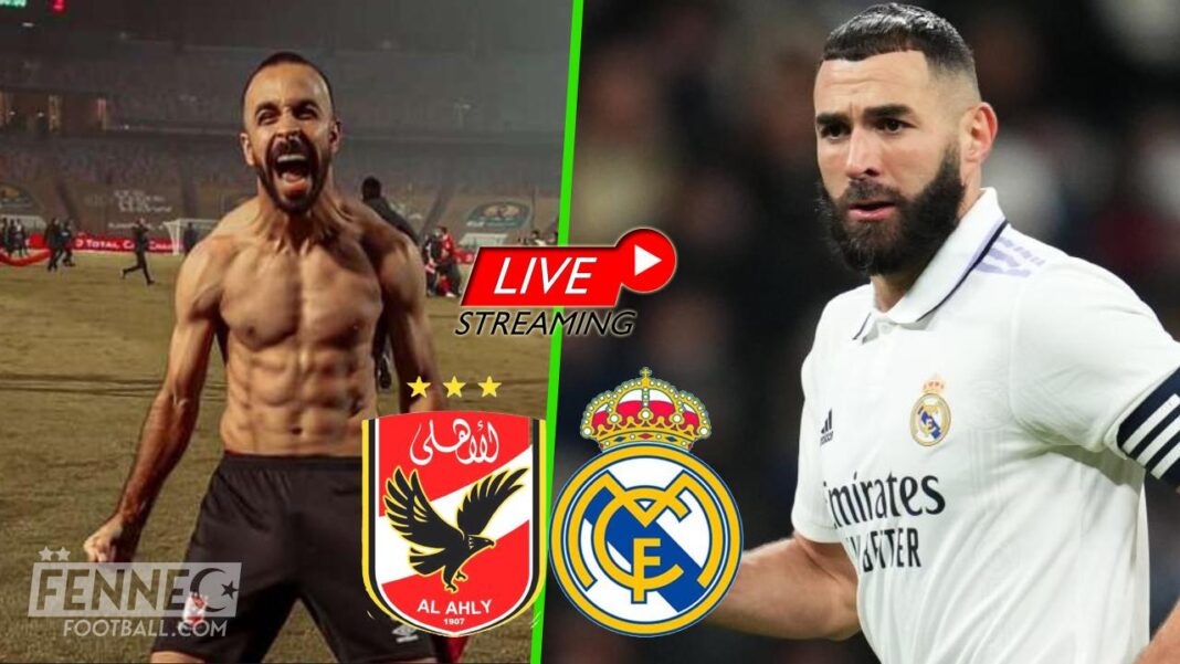 Match en direct entre Al Ahly et Real Madrid pour la Coupe du monde des clubs.