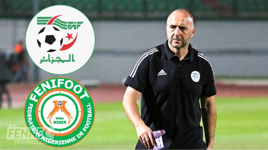 CAN- (Algérie Niger) : quel stade pour le match ? Le verdict est tombé Entraîneur de football sur le terrain lors du match Algérie-Niger.