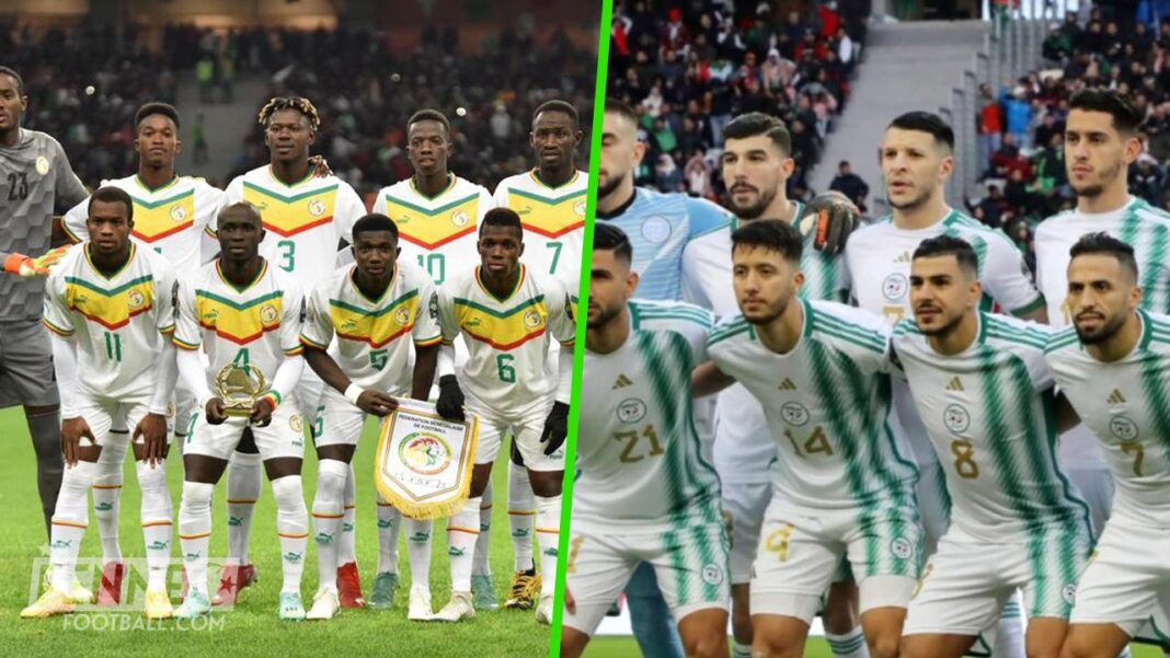 CHAN-2022 / finale Algérie-Sénégal : Énorme pression pour les Fennecs locaux. Les Fennecs algériens en tenue de match lors de la finale du CHAN 2022.