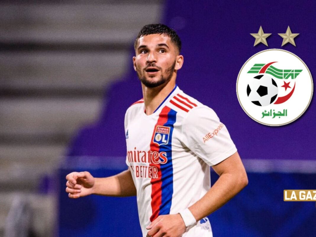 Equipe d’Algérie : Aouar encore loin des verts Aouar, joueur de football de l'Olympique Lyonnais, lors d'un match.