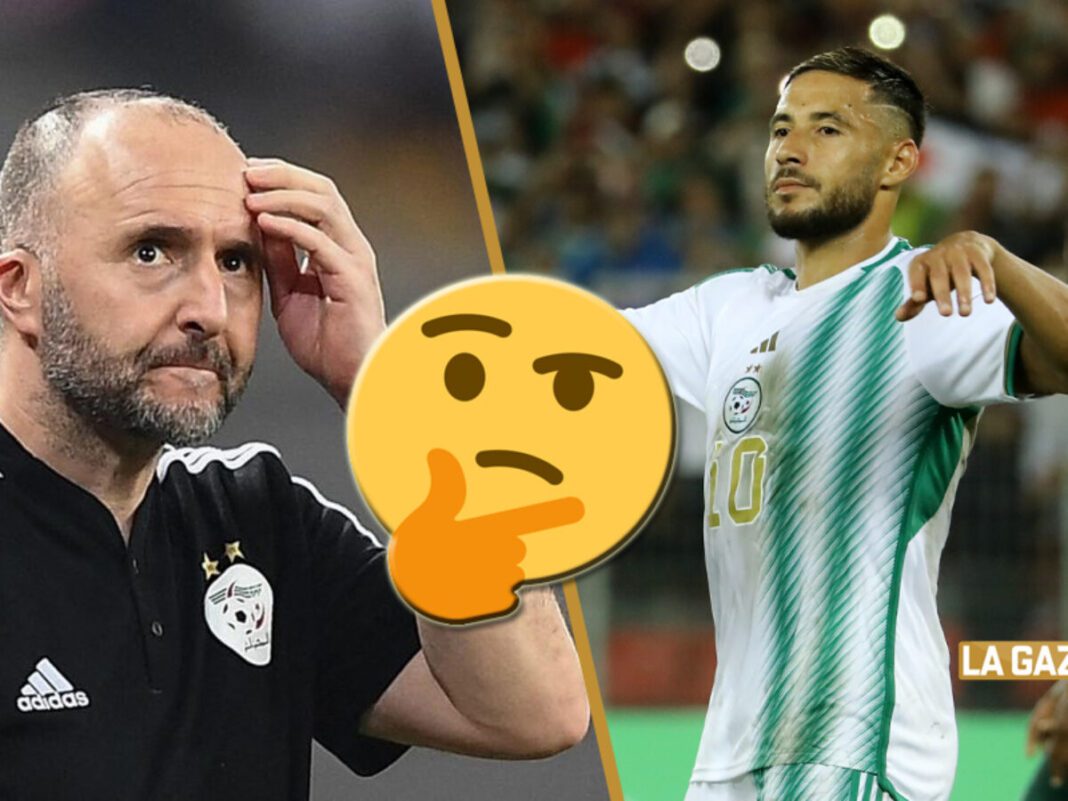 Coup dur ! Ce joueur, pressenti pour remplacer Belaili, snobe Djamel Belmadi Joueur de football en tenue argentine, entraîneur en réflexion.