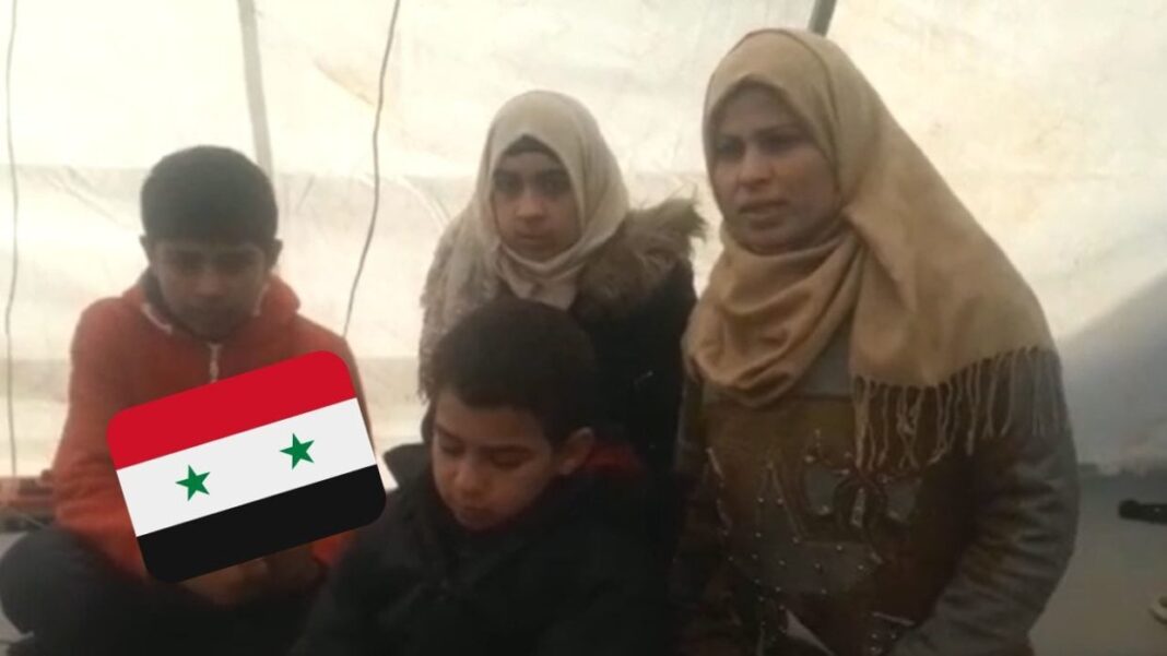 Séisme en Syrie : SOS d’une famille algérienne en détresse Famille syrienne dans un refuge, préoccupée par la situation.