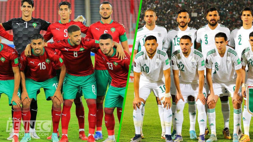 Un géant de l’équipe d’Algérie « tue » le Maroc Les équipes d'Algérie et du Maroc prêtes pour le match.