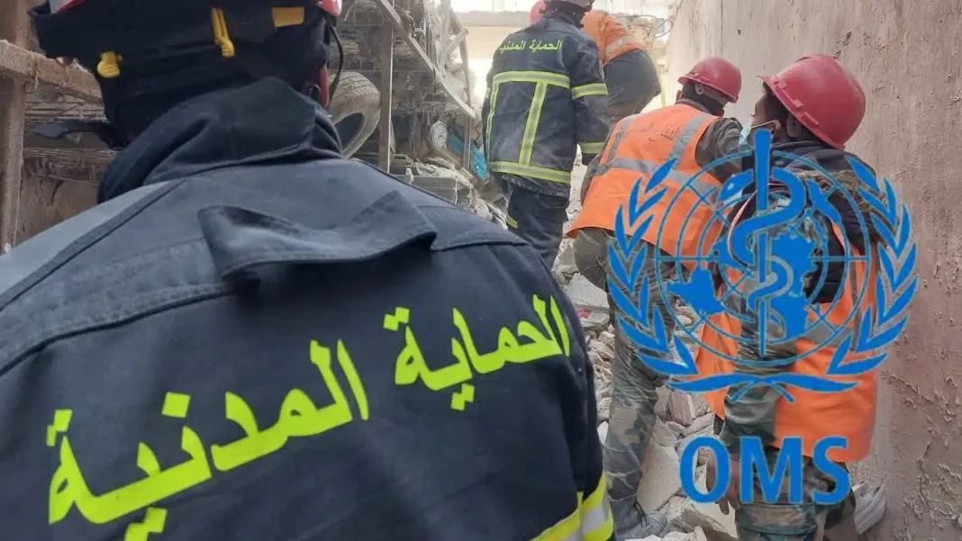 Les secouristes de la Protection civile algérienne en action lors d'une opération de secours.