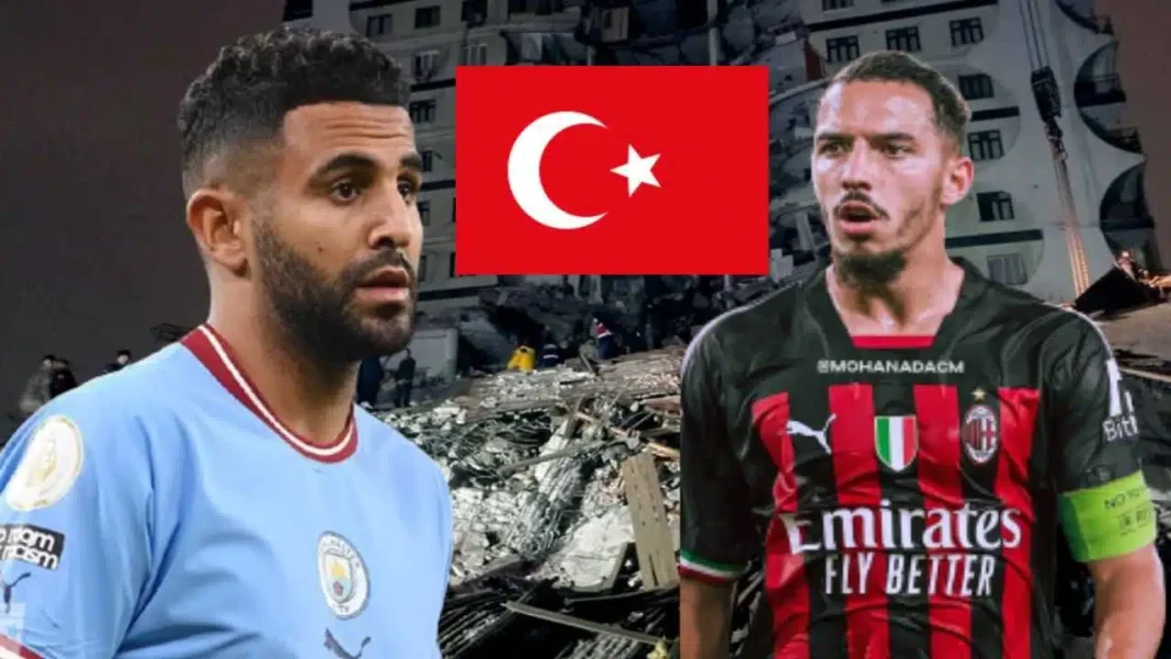 Bennacer et Mahrez en soutien aux victimes du séisme en Turquie et Syrie.