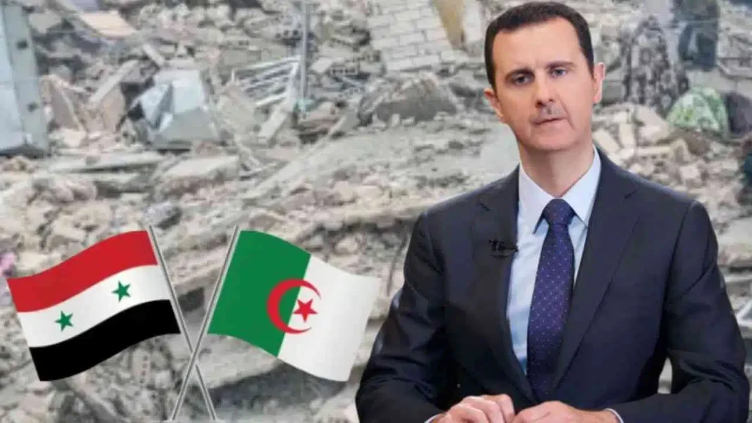 Séisme en Syrie : les mots forts du président Bachar al-Assad à l’Algérie Bachar al-Assad devant des décombres après un séisme en Syrie.