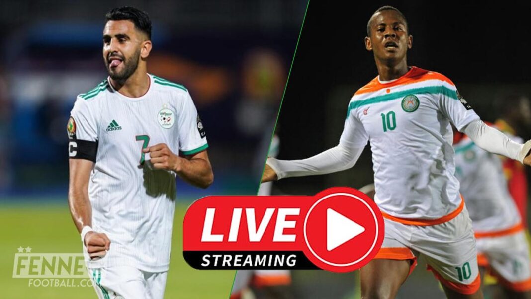 Match Algérie Niger en Streaming Joueurs algériens en action lors du match Algérie Niger.