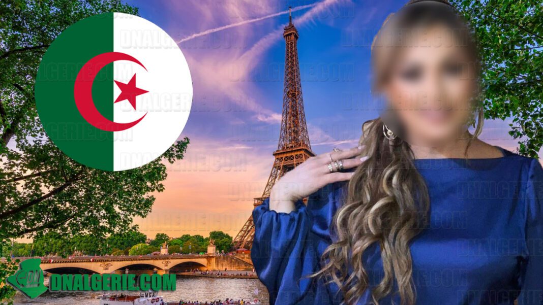 France : Voici la folle vidéo d’une maman algérienne qui enflamme la toile Femme souriante avec la Tour Eiffel en arrière-plan, symbole de la France et de l'Algérie.