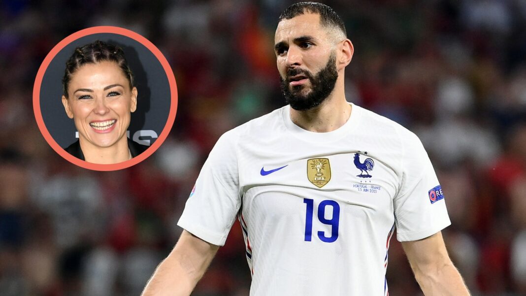 Affaire Benzema, l’énorme coup de gueule de Laure Boulleau Karim Benzema portant le maillot de l'équipe de France de football.