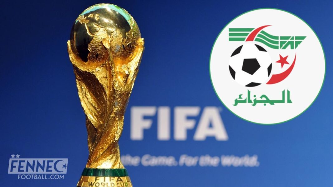 Coupe du monde 2026 : la FIFA annonce une l’astronomique nouvelle pour l’équipe d’Algérie Trophée de la Coupe du Monde 2026 avec logo de la FAF Algérie.