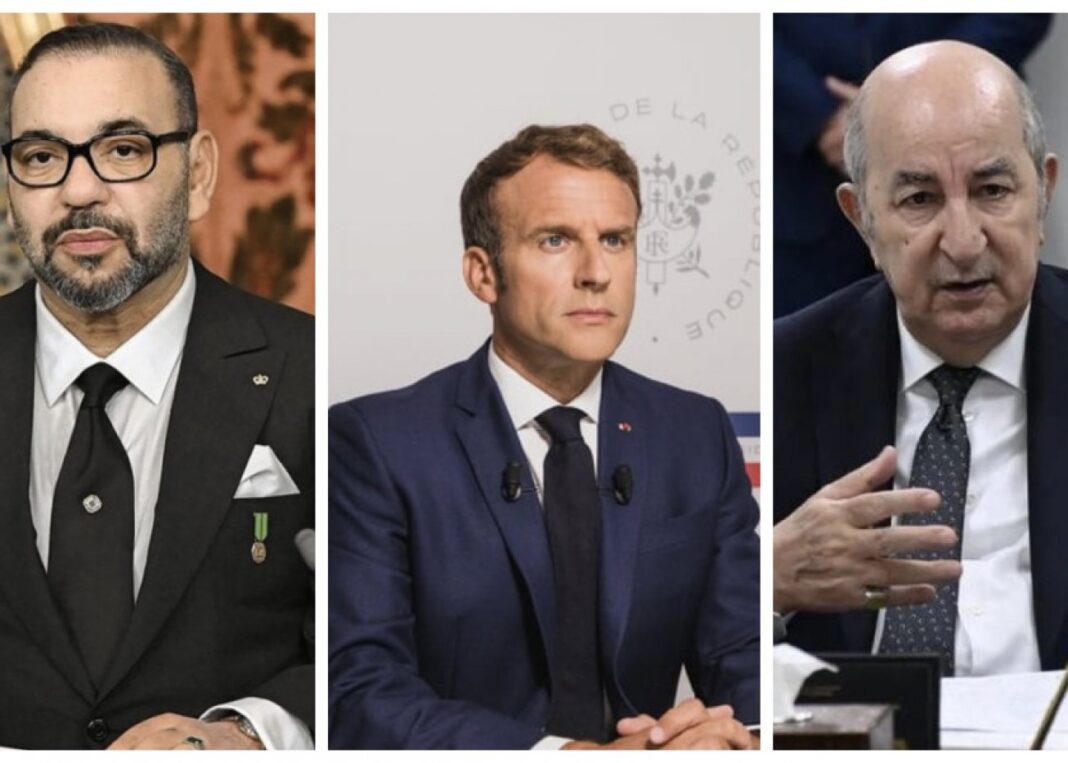 Macron et dirigeants maghrébins lors d'une réunion diplomatique.