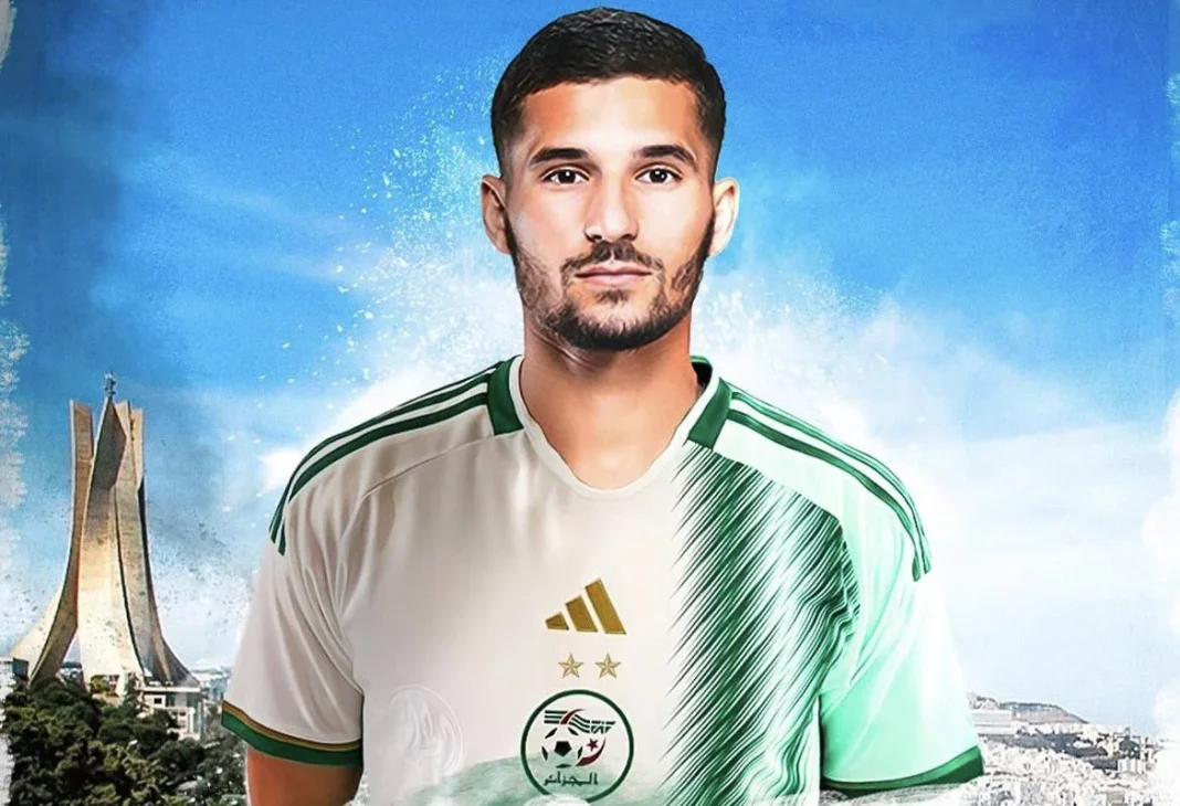 Participation à la CAN 2023 : grosse inquiétude pour Houssem Aouar Houssem Aouar portant le maillot de l'Algérie, symbole de son message à l'Algérie.