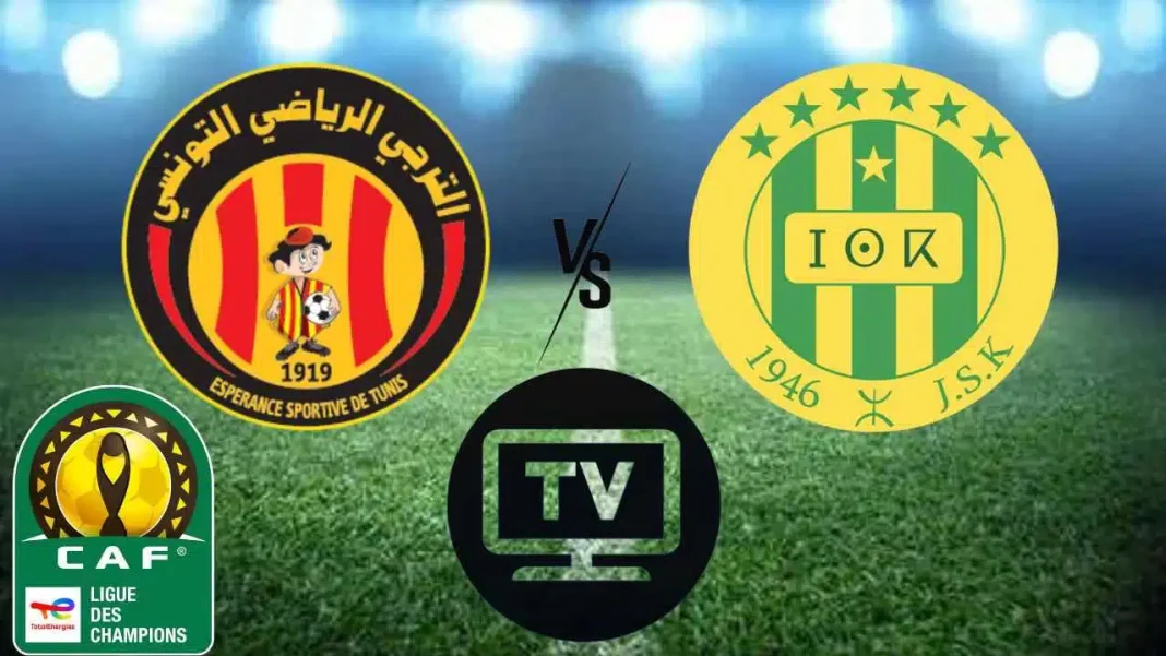 JS Kabylie vs ES Tunis : heure et chaînes pour regarder en direct ce 29 avril Affiche du match JS Kabylie contre ES Tunis, compétition de football.