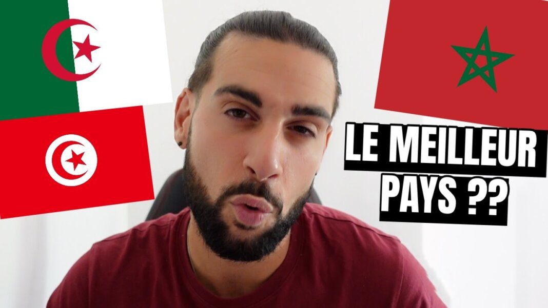 Algérie – Tunisie : Voici le pays le plus accueillant selon un Français Homme avec drapeaux d'Algérie et du Maroc, question sur le pays le plus accueillant.