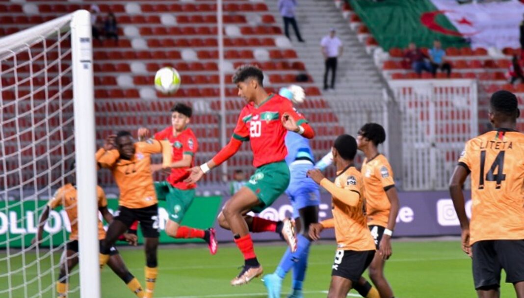 CAN U17 Maroc-Mali : 50% de chance pour les deux parties Jeune joueur marocain en action lors du match U17 Maroc-Mali.