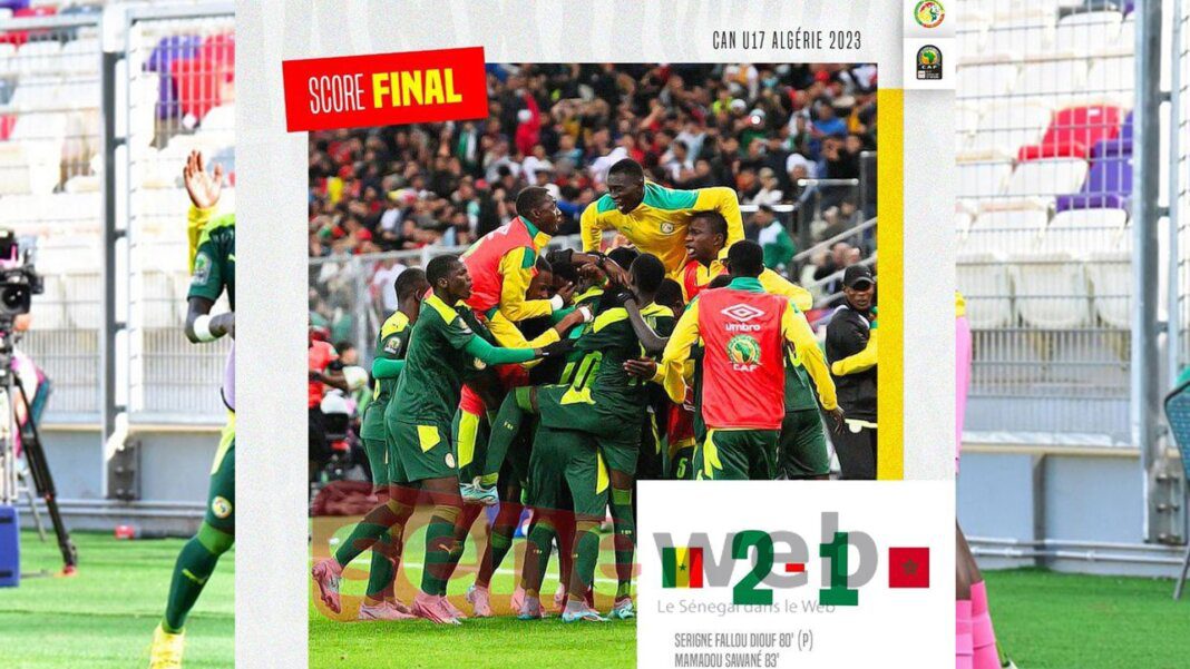 Les joueurs sénégalais célèbrent leur victoire en finale contre le Maroc.