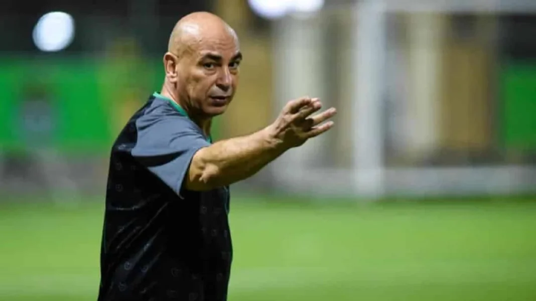 Coup des « dieux » ! Hossam Hassan insulte un joueur algérien et perd son travail Hossam Hassan gesticulant sur le terrain de football.